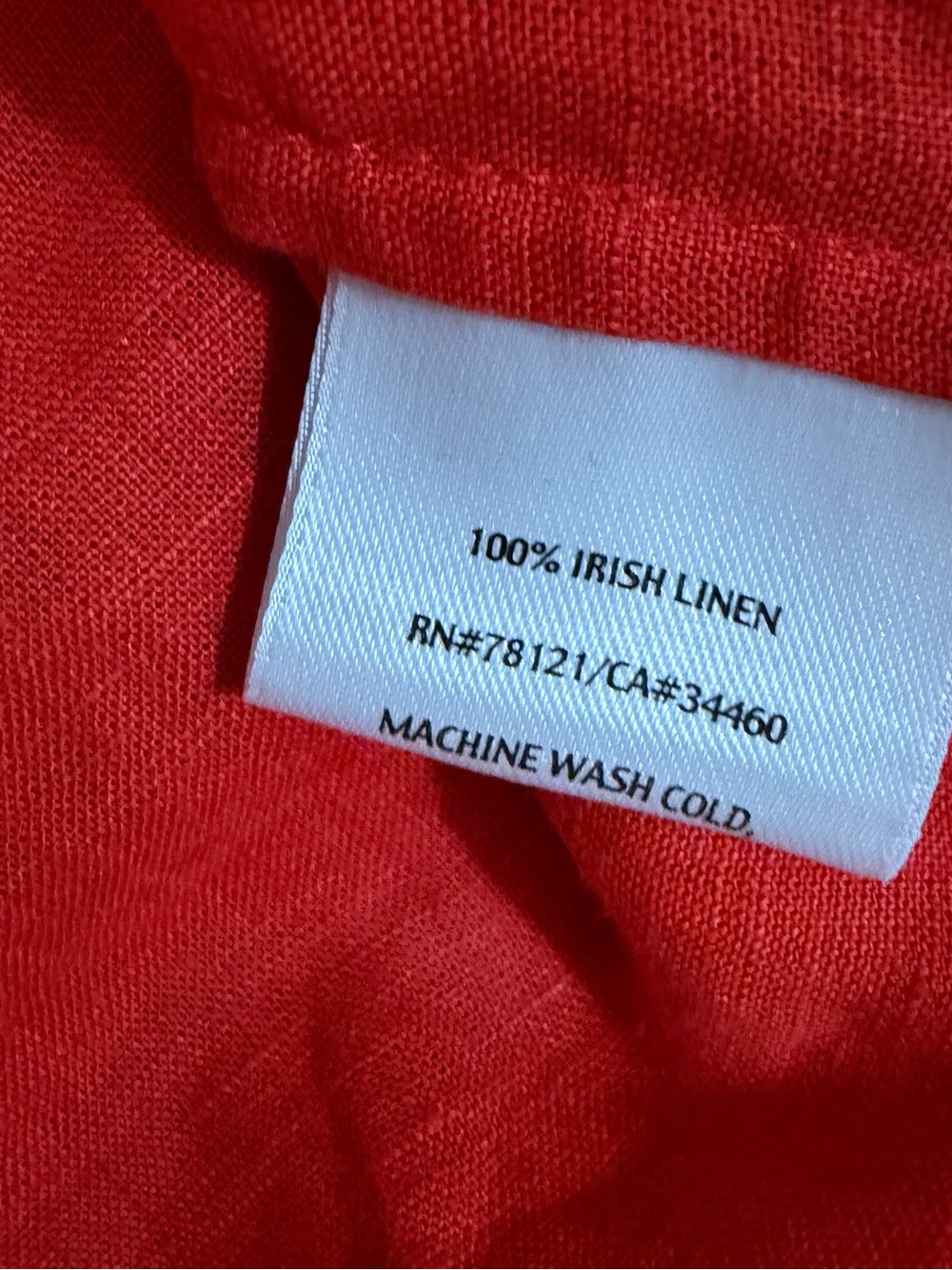 Eileen Fisher Burnt Orange Irish Linen Button Down Shirt Relaxed Fall M - Picture 10 of 10